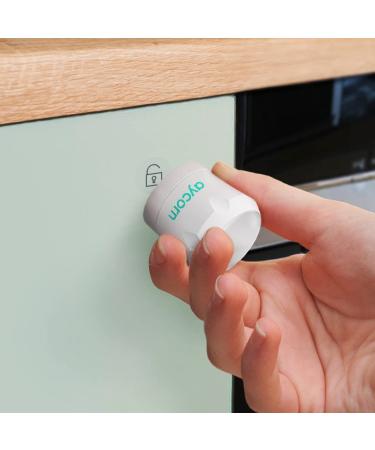 AYCORN Magnetic Cabinet Locks Child Safety (10 Locks & 2 Keys), Child Proof Locks for Cabinet Doors 10 Pack - Easy Install No Screws or Drilling