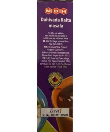 MDH Dahi Vada Raita Masala 100g - Authentic Indian Spice Blend - Buy Online on SooperMarket.com