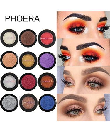 Phoera Cream to Powder Waterproof Glitter Eyeshadow Palette - Champagne - Buy Online on SooperMarket.com