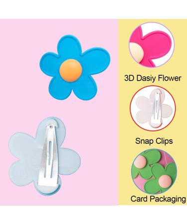 Bmobuo 12Pcs Colorful Daisy Flower Hair Clips for Girls & Women - Cute Small Hair Accessories - Buy Online on SooperMarket.com