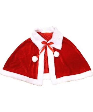 Christmas Cape for Women and Girls | Thicken Velvet Santa Cloak Shawl - Red - Buy Online on SooperMarket.com