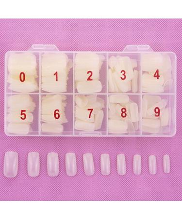 Artificial Nails Natural Color False Nails with Box 500pcs Nail Art Beauty Supplies