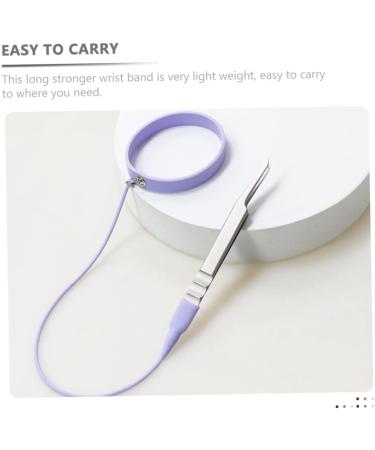 BELLIFFY Tweezers Silicone Bracelet Lash Tweezers Bracelet Lash Tweezer Wristband Professional Tweezers Useful Lash Tweezer Makeup Lash Applicator Pro Tools Eyelash Tools Purple - Buy Online on SooperMarket.com