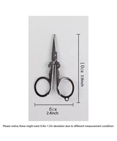 Buy Foldable Stainless Steel Eyebrow Scissors & Nose Hair Trimmer - Perfect Beauty Tool for Beard Mustache & Eyelash Care | International Shipping - Buy Online on SooperMarket.com