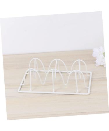 Mikikit 2pcs Refrigerator Egg Holder Egg Tray for Refrigerator Ornament Container Metal Iron Egg Stackable Whitex2pcs 12*8CMx2pcs - Buy Online on SooperMarket.com