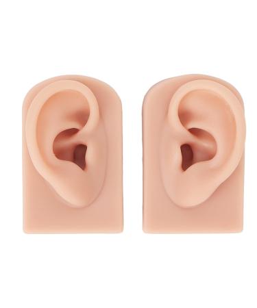 Soft Silicone Ear Model 1 Pair | Stretchable for Teaching & Medical Training | Medium Skin Tone - Buy Online on SooperMarket.com