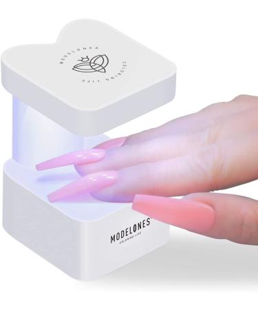 Modelones Mini LED Nail Lamp - Portable UV Gel Nail Dryer with Quick-Dry Technology - Travel-Friendly Cute Meow Design for Home DIY Manicures - Buy Online on SooperMarket.com