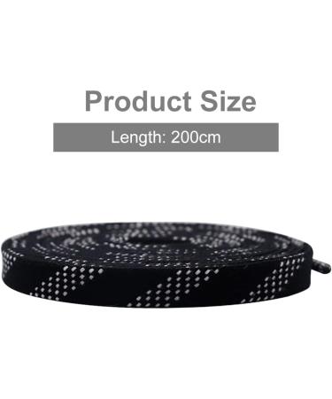 Ice Hockey Skate Laces - Waxed Flat Wide Laces for Enhanced Performance | Durable & Tearproof Black Laces - 1 Pair - Buy Online on SooperMarket.com
