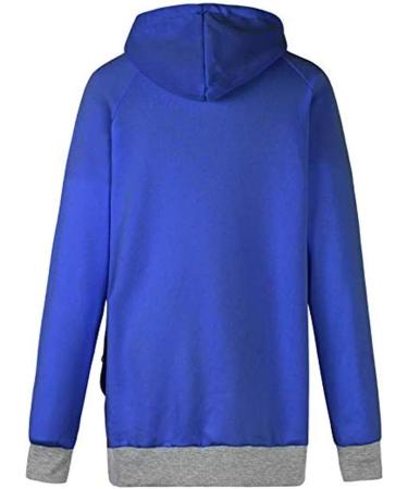 Men's & Women's Long Sleeve Kangaroo Pocket Hoodie Sweatshirt for Cats & Puppies - M Blue - Buy Online on SooperMarket.com