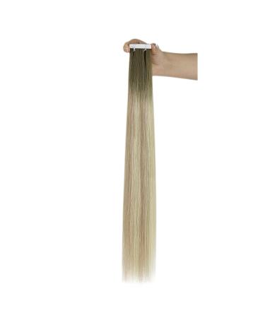 Youngsee Ombre Tape-In Extensions | Real Hair 55cm Dark Brown to Blonde 5 Pcs - Virgin Smooth Weft #4/7/80 - Buy Online on SooperMarket.com