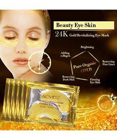 10 Pairs 24K Gold Under-Eye Masks - Anti-Aging Gel Collagen for Dark Circles & Puffiness - Buy Online on SooperMarket.com