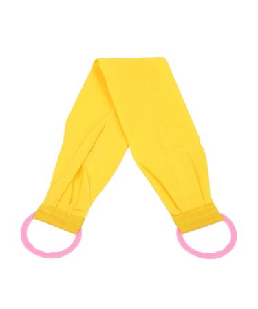 Double Sided Exfoliating Back Scrubber with Coarse Sand | Handle for Body Washing Shower - Yellow - Buy Online on SooperMarket.com