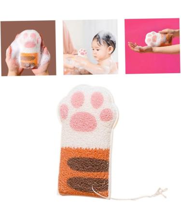Body Exfoliating Sponge Elastic Cute Bathing Clean Scrub Brush with 4 Cat Paws body exfoliating brush - Buy Online on SooperMarket.com