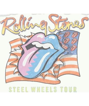 Amplified Clothing The Rolling Stones 'Steel Wheels' (Natural) T-Shirt (Large) - Buy Online on SooperMarket.com
