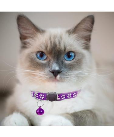 Hepplly 2-Pack Reflective Cat Collars with Bell - Quick Release Kitten Collars (Purple) | Shop Internationally - Buy Online on SooperMarket.com