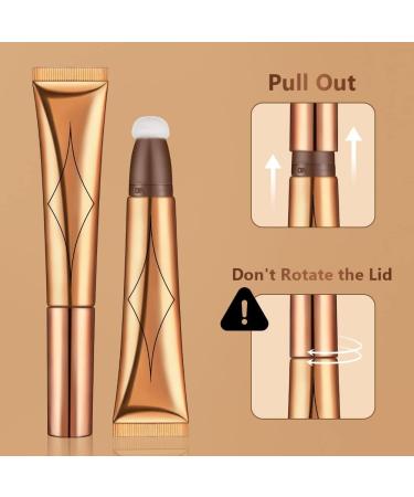 AOOWU Contour Beauty Wand Liquid Highlighter & Matte Blush - Long Lasting, Lightweight Makeup with Cushion Applicator - Buy Online on SooperMarket.com