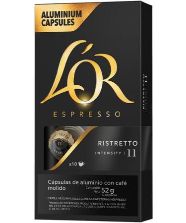 L'OR Espresso Ristretto Intensity 11 Nespresso Compatible Coffee Capsules - 10 Pack - Buy Online on SooperMarket.com