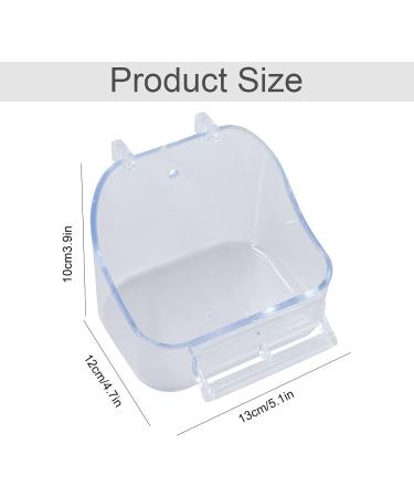 Parrot Bath Box Bird Cage - 1 Piece Parakeet Caged Accessory Supplies Bathing Tub Bath for Most Birdcage Pet Parrot Budgie Parakeet Lovebird Cockatiel Cage Water Shower Transparent - Buy Online on SooperMarket.com
