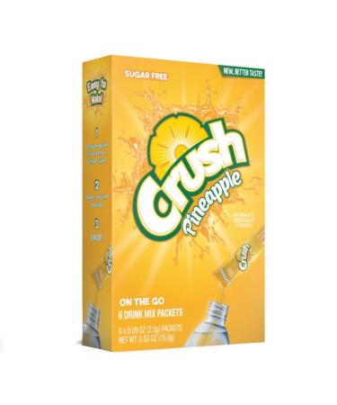 Crush Pineapple On The Go Drink Mixes 6 Satchets 15g
