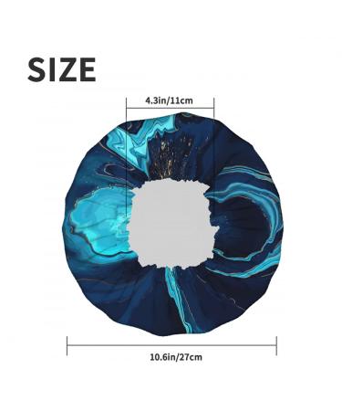 Moslion Mable Texture Shower Cap - Abstract Art Design with Golden Lines - Reusable Double Layer Hair Cover for Women - Soft and Stylish Shower Hat - All Hair Lengths - Fashionable Shower Hair Cap - Buy Online on SooperMarket.com