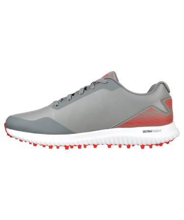 Skechers Men's Max 2 Arch Fit Waterproof Spikeless Golf Shoe Sneaker 11.5 Gray/Red