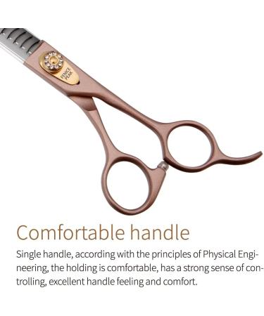 Fenice Peak 7 Professional Dog Grooming Scissors Set - Rose Gold 440C Stainless Steel - 4pcs Combo Set for Pet Grooming Services - Dogs and Cats - 7 - Buy Online on SooperMarket.com