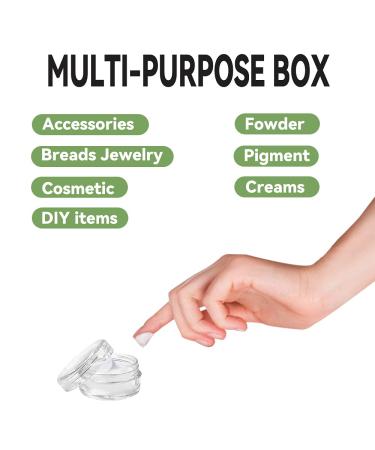 55Pcs 5g Sample Containers with Lids, Labels - Clear Acrylic Jars for Cosmetics, Creams, Makeup, Nails - Buy Online on SooperMarket.com