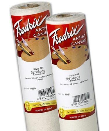 Fredrix Unprimed Canvas, 12 Ounce, Style 548, 84 Inch by 6 Yard Roll