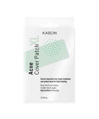 KASCIN Premium Spot Treatment Pimple Patch Large Cover XL - 10 Spot Strips - Hydrocolloid Acne Patch for Body and Larger Breakouts - Made in Korea Acne Dots Acne Patches XL