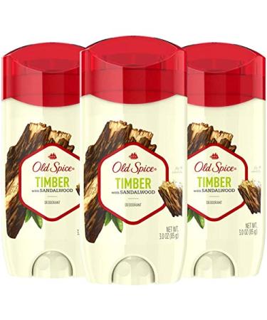 Old Spice Aluminum Free Deodorant for Men Timber with Sandalwood Scent 3 oz (Pack of 3) Timber Deodorant 3 Pack