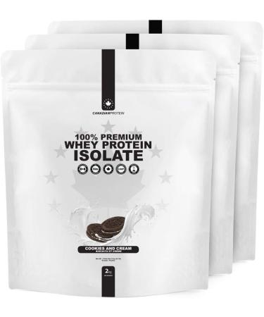 Canadian Protein 100% Whey Isolate 29g of Protein | 6 kg of Cookies and Cream Flavored Protein Powder Rich in BCAA Amino Acids - Buy Online on SooperMarket.com
