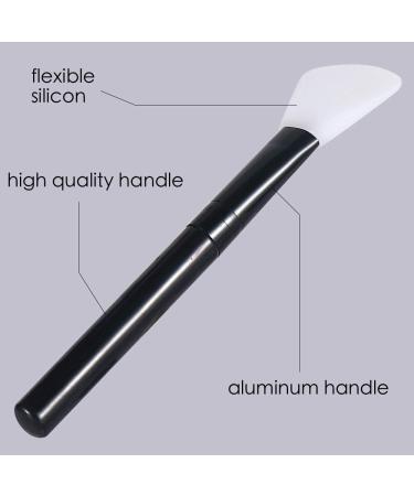 Silicone Face Mask Brush 2PCS Set - Flexible Facial Mud Applicator Tools for Moisturizers - Wood Handle, Ideal for Clay and Charcoal Masks - Buy Online on SooperMarket.com