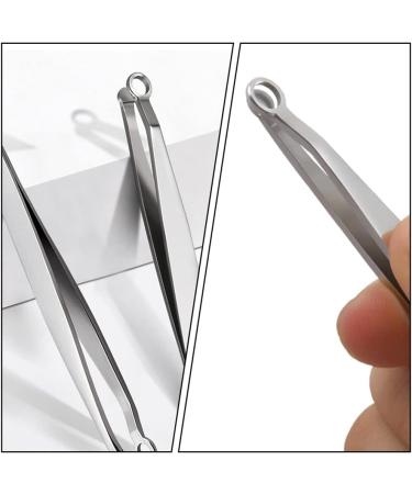 1pc Nose Hair Scissors Nose Hair Remover Eyelash Tweezers Eyebrows Hair Removal Round Tip Nasal Hair Tweezers Eyebrow Clippers Trimmer Nail Baby Pluck Hair Stainless Steel Slicer - Buy Online on SooperMarket.com