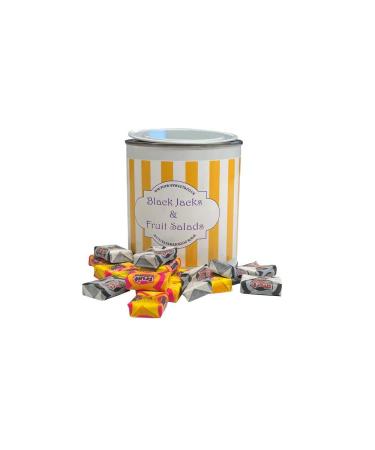 300g Paint Pot Tin of Black Jacks and Fruit Salads Sweets