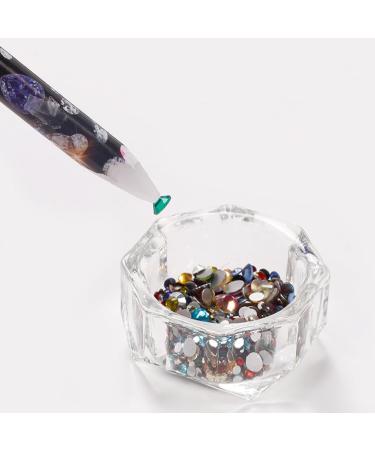 AMZLORD 4/12PCS Rhinestone Picker Pencil Set Self Adhesive Crystal Gem Pick Up Tools with Pencil Sharpener Dotting Wax Pen Nail Dotting Wax Pen for Crafts White - Buy Online on SooperMarket.com