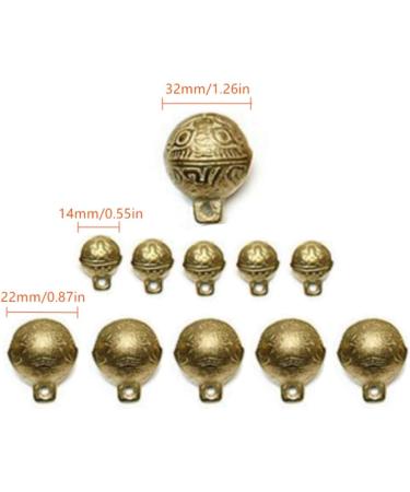 zosenda Extra Loud Cat & Dog Bell 11 Pcs Brass Dog Collar Bell Set Pet Tracker Retro Style Anti-Lost Location Bell for Cat Dog Collar Decoration Training Walking Hiking Hunting (Assorted Sizes) - Buy Online on SooperMarket.com