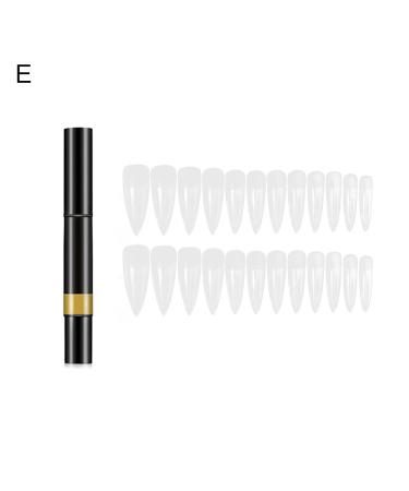 Worparsen Nail Tips Glue Handheld Soak Off UV LED Base Gels Stick Extension Glue Pen Ornament Sticking Solid E - Buy Online on SooperMarket.com