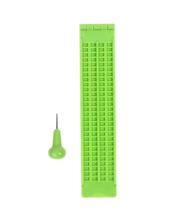 Veesper Braille slate and stylus 4 lines 28 cells braille writers portable braille typewriter braille printer braille write slate for blind school braille learning writing