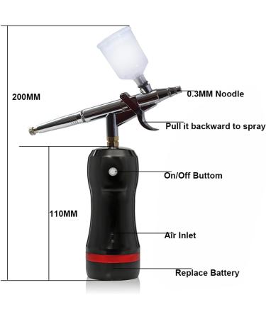 Handheld Paint Sprayer Air-Brush Compressor High Pressure Psi AirbrushCosmetics Cake Cookies Facial Beauty Care Make Up Craft Home DIY - Buy Online on SooperMarket.com