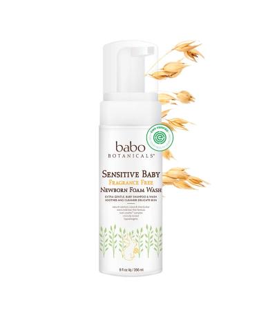 Babo Botanicals Sensitive Baby Newborn Foam Wash with Natural Oat Preotein and Organic Calendula, Unscented 9 Fl Oz Old Packaging