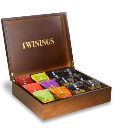 Deluxe Wooden Tea Box 12 Compartment Filled with 144 Twinings Teabags - Buy Online on SooperMarket.com