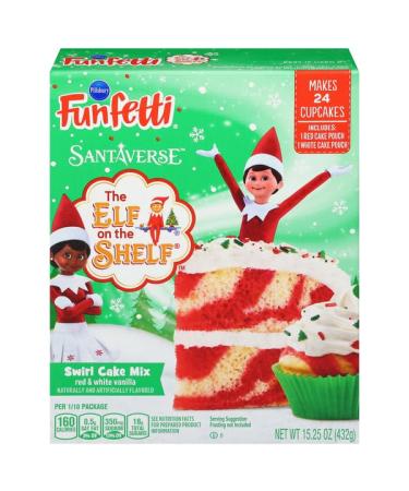 Pillsbury Funfetti Santaverse The Elf on the Shelf Swirl Cake Mix
