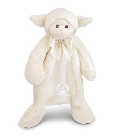 Bearington Baby Lamby Pacifier Pet  White Lamb Plush Stuffed Animal Lovie and Paci Holder  15 Lamby 15 Inch (Pack of 1)