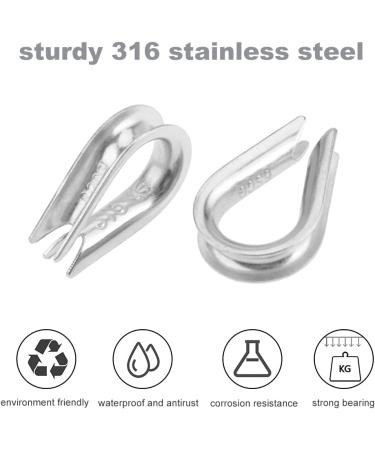 4Pcs 1/2 Wire Rope Chain Thimble Set - Boat Rigging Anchor Splicing | 316 Stainless Steel - Buy Online on SooperMarket.com