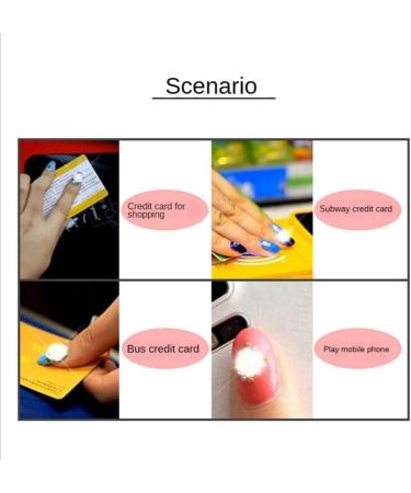 AIDIRui 5Pcs NFC Flash Nail Sticker LED Bare Chip Intelligent Luminous Nail Lamp Nail Sticker Enhancement Yellow Light - Buy Online on SooperMarket.com