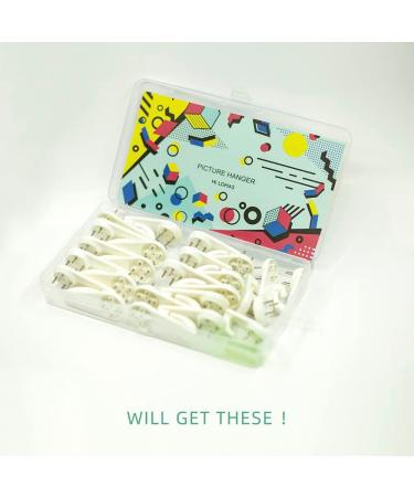 Invisible Nail Concrete Wall Hooks 25pcs - Non-Trace Picture Hangers for Concrete and Drywall - Medium Size - Buy Online on SooperMarket.com