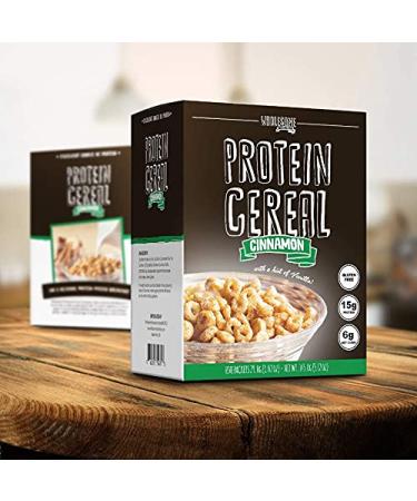 High Protein Low Carb Cereal - 15g Protein, 6g Net Carbs - Cinnamon Flavor - Buy Online on SooperMarket.com