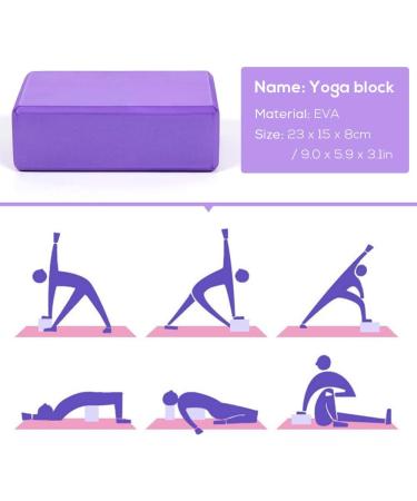 Lixada 5Pcs Yoga Equipment Set with Yoga Ball, Blocks, Stretching Strap for Exercise - Purple - Buy Online on SooperMarket.com