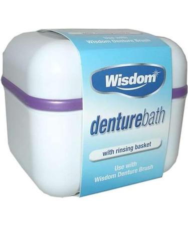 Wisdom Denture Bath with Rinsing Basket - Convenient Denture Cleaning Solution - Buy Online on SooperMarket.com