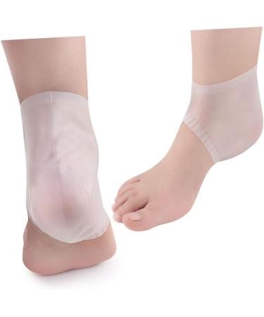 minkissy 1 Pair Moisturizing Heel Sock Silicone Heel Protectors Heel Cups for Heel Pains Feet Heel Socks Moisturizing Socks Shoe Filler Feet Moisturizer Socks Silicone Gel Socks Soft White - Buy Online on SooperMarket.com